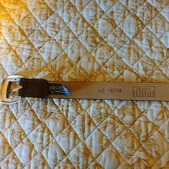 Brighton Classics Women's Croc Embossed Belt Sz 28 - Picture 3 of 3